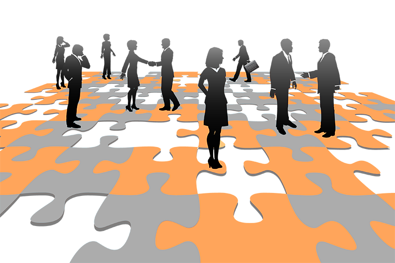 Silhouettes on a Puzzle